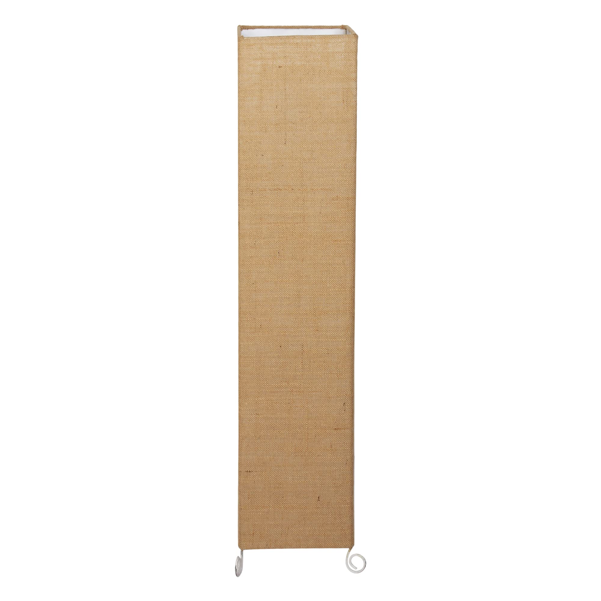 THE LIGHT SHADOW Jute Cotton Fabric Rectangular Floor Lamp for Bedroom, Standing Lamp, Home Decor Items, Floor Lamps for Living Room Corner, Light Lamp with Fabric Shade (Jute) 2