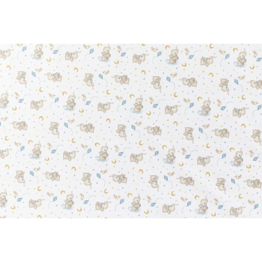 Interbaby - Manta Bebe Recien Nacido | Mantita Bebe 100% Poliéster, Terciopelo, Suave, Cómoda, Cálida | Manta Meses Bebe 80x110cm, Unisex, para Cunas, Carritos | Elefante + Borreguillo Azul