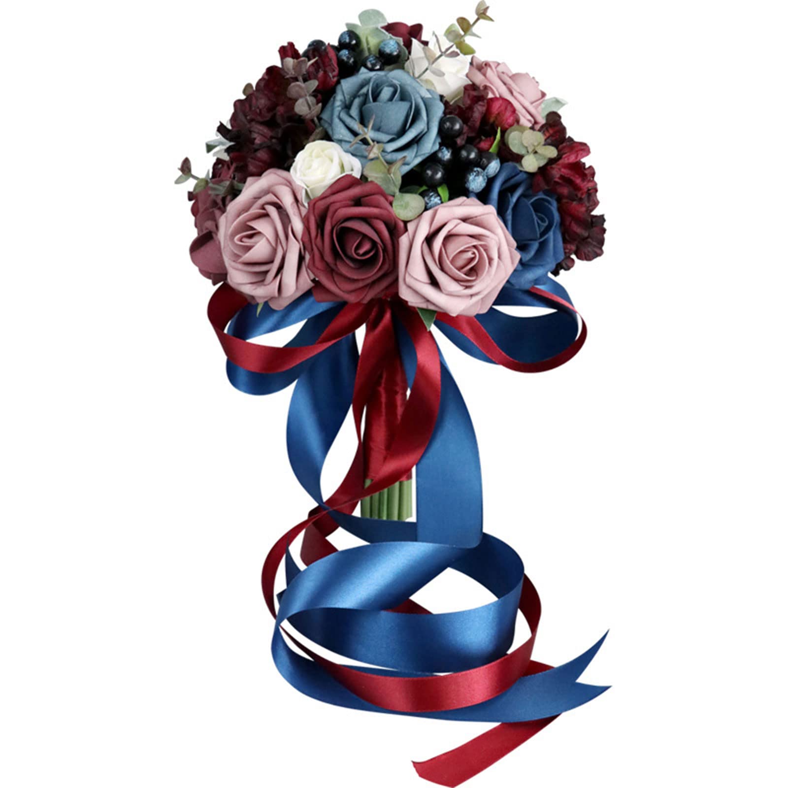 Tsophreniq Bouquet Bridal Bridesmaid Artificial Silk Rose Bridesmaid Holding Flower Valentine Day Wedding Bride Bridal Bouquets