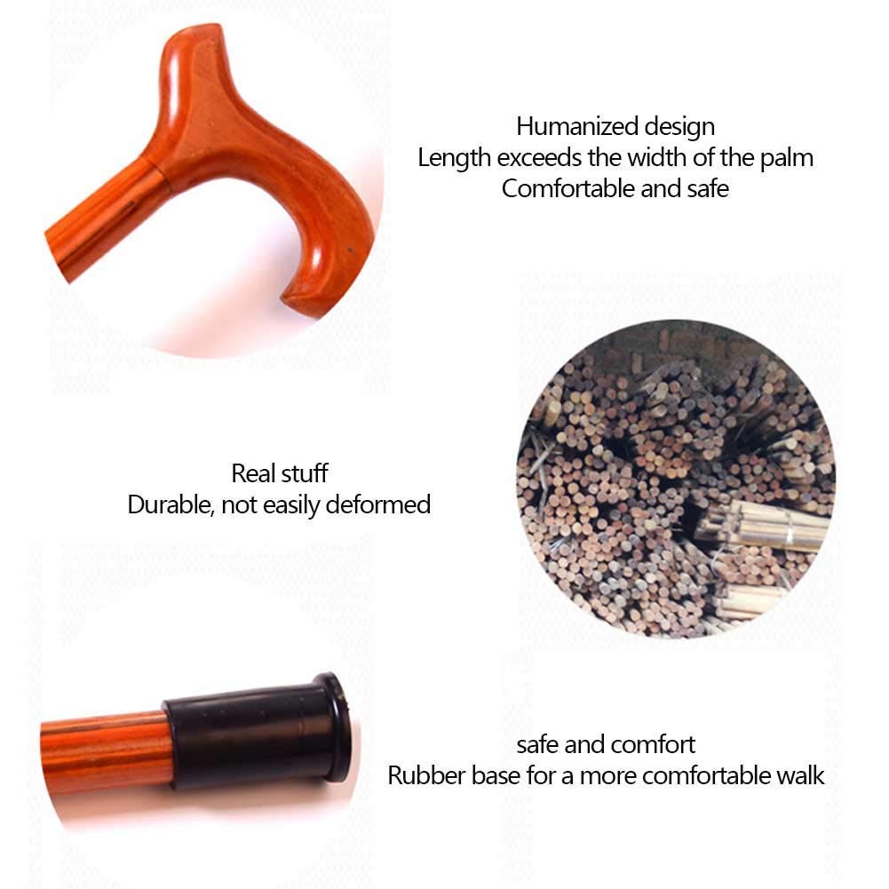 Bastón Muletas De Madera Viejas, Bastón Ligero Ajustable para Equilibrio con Muletas con Mango Ergonómico De Madera, Estilo Europeo,Muletas