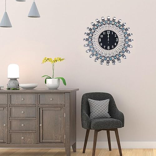 Miniatura 4 de Reloj redondo del movimiento antioxidante creativo del cuarzo del reloj de pared del metal no tictac