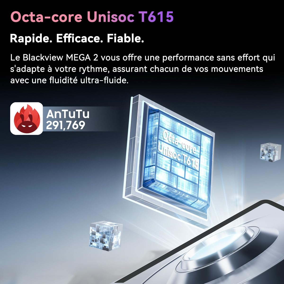 Blackview Mega2 Tablette Android 15 de 12 Pouces, 36 Go de RAM + 256 Go de Stockage, Tablette Tactile 2K FHD 120 Hz avec Batterie 9000 mAh,4G LTE + WiFi 5G,Gray