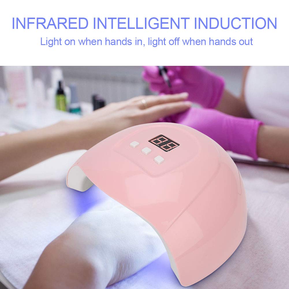 Lampa do paznokci, Pedicure Inteligentna lampa do zdobienia paznokci Suszarka do paznokci do utwardzania żelowego lakieru do paznokci, 30 s/60 s/90 s 3 timery, szybkie suszenie