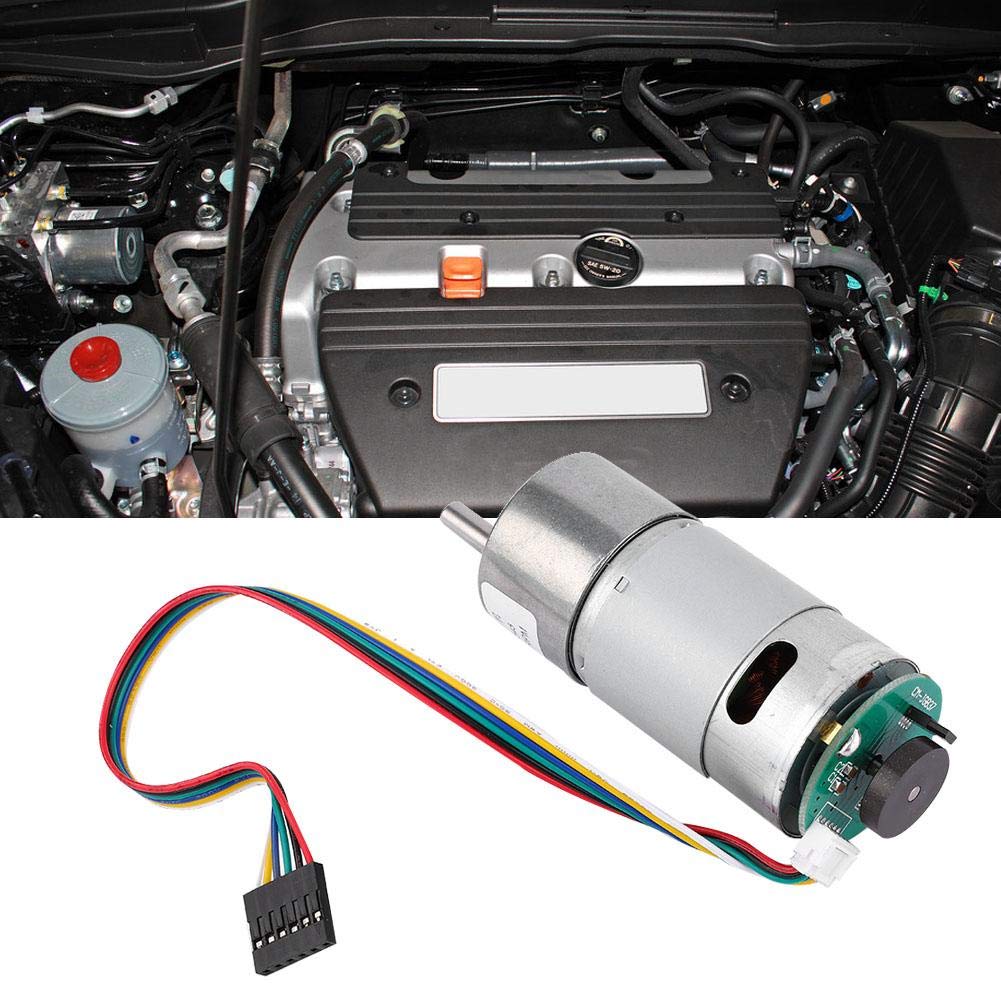 Moteur à Courant Continu 12V/24V avec Réducteur de Vitesse 10-1500RPM, Couple Élevé, Arbre de Sortie Diamètre 37mm, Idéal pour Systèmes de Contrôle Industriel et Robotique