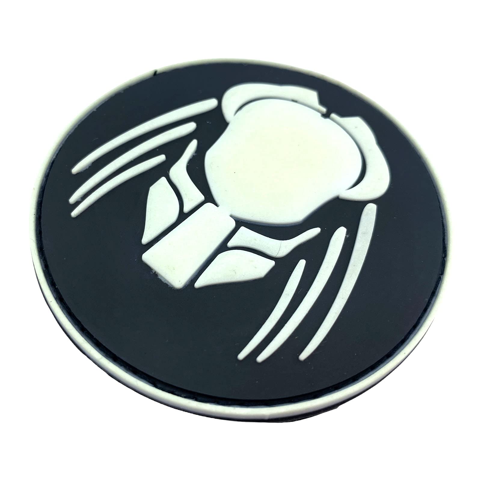 Toppa Rotonda Predator In PVC Per Airsoft E Paintball - Nero, 70 Mm - Foto 5