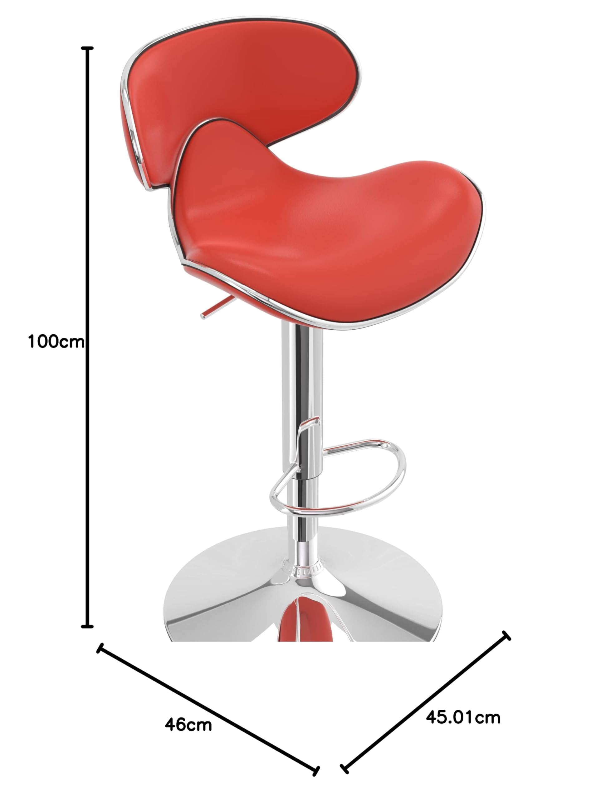 Costantino Funky Hirondelle Tabouret De Bar Rouge