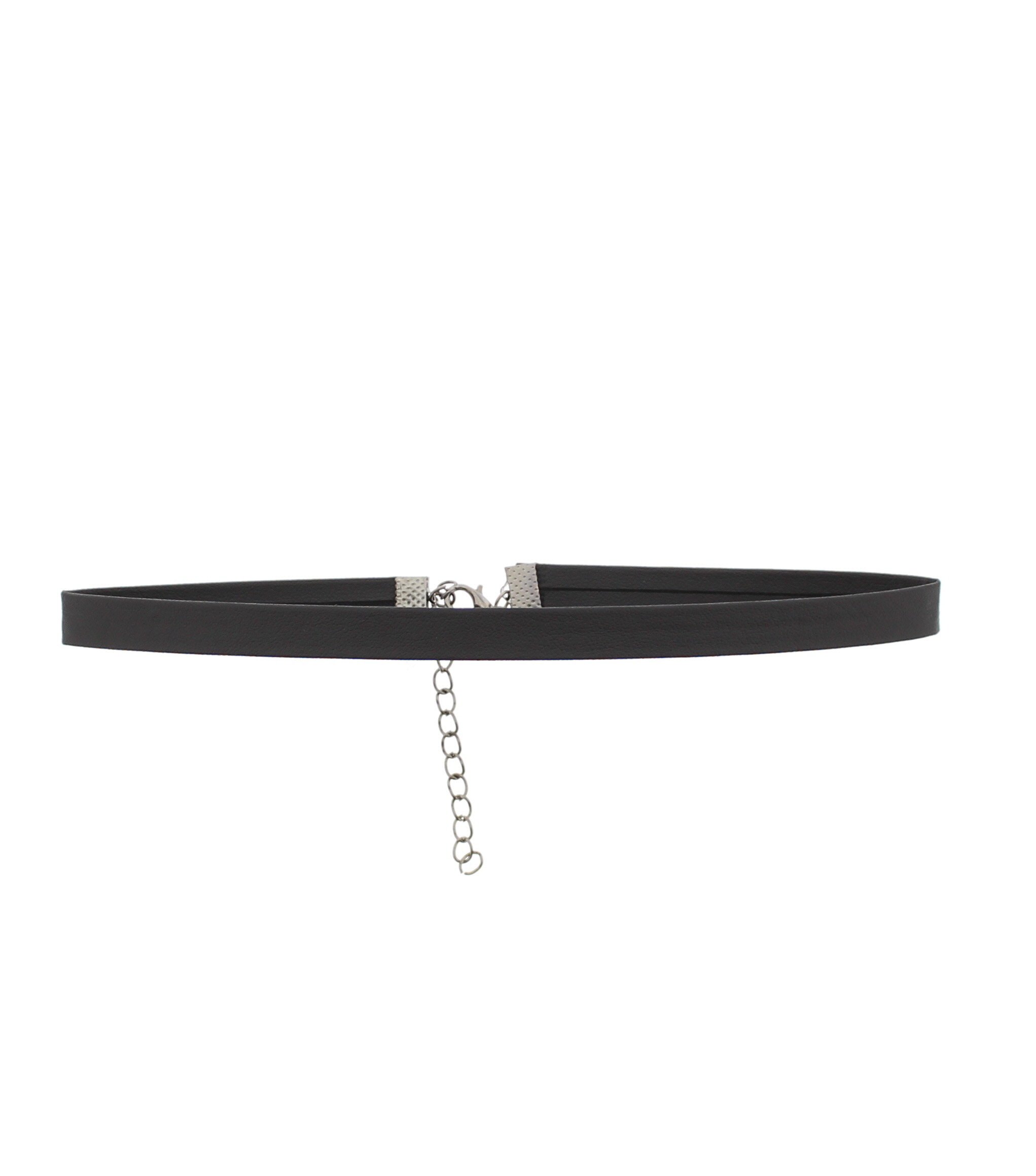 Zac's Alter Ego 1cm Imitation Leather Choker with Lobster Clasp Fastening