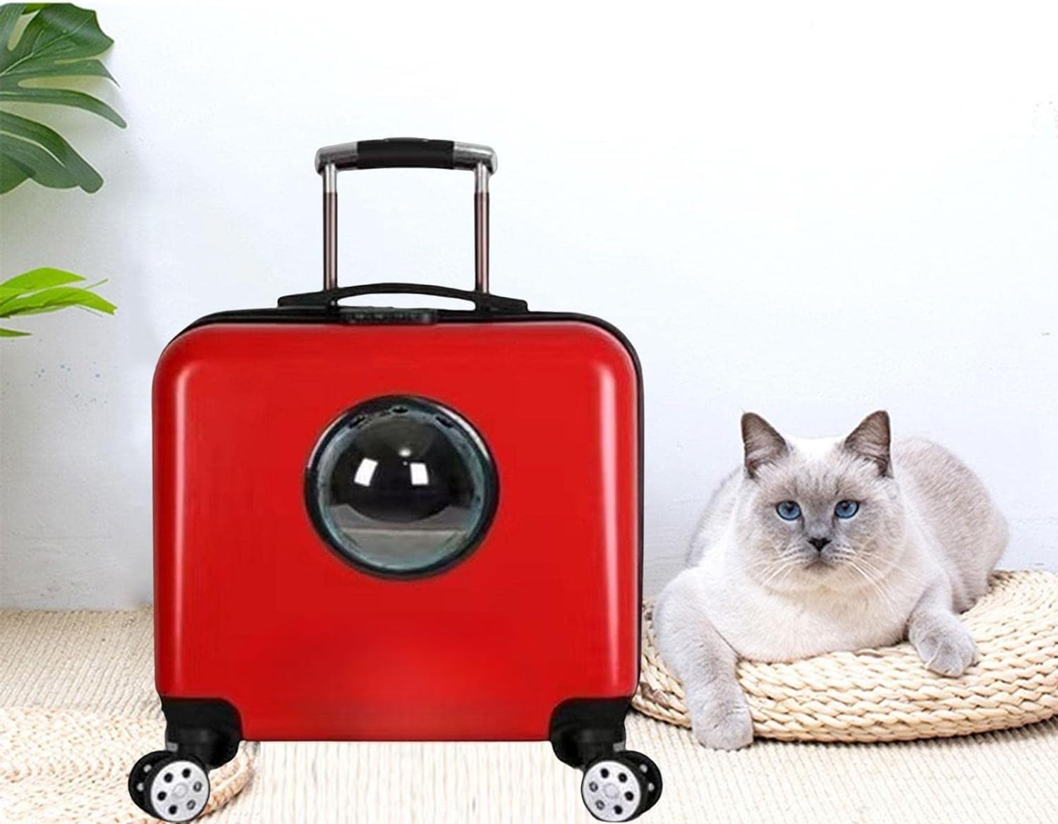 PSK PET MART Cat Trolley Case Backpack Transparent Space Bag Package Cage Tote Bag Small Animal Rabbit Accessories Outdoor Travel RED (B0CN4FC3LM) Amazon Price History, Amazon Price Tracker