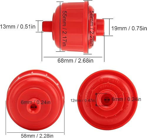 Miniatura 3 de Kadimendium 10 filtros de pistola pulverizadora resistente al desgaste, filtro de línea de aire de rosca de 14 pulgadas, filtro de línea de aire de