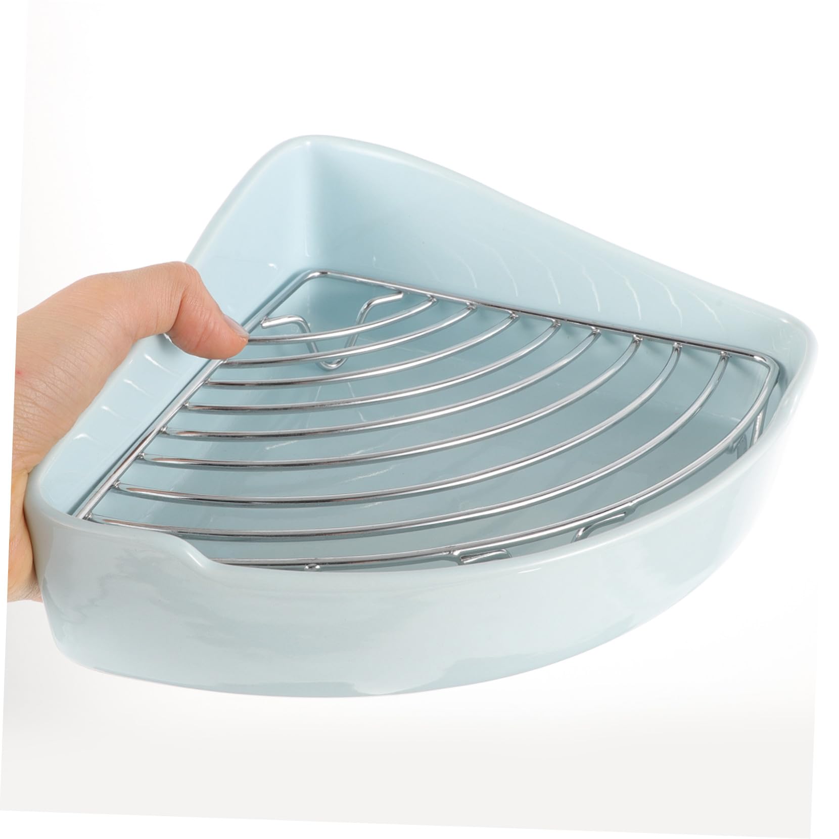 Lettiera Angolare in Materiale Ceramico per Criceti e Cavia di Piccole Dimensioni, Facile da Pulire e Installare, Adatta per Uffici o Bagni
