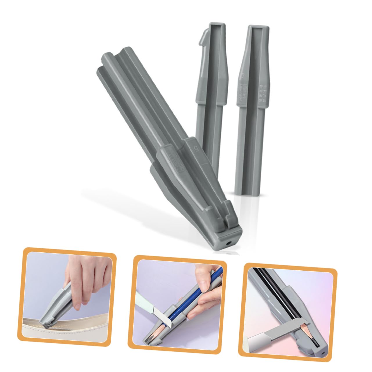 IWOWHERO 3pcs Pencil Sharpener for Boys & Girls Eyebrow Pencil Sharpener Tool Makeup Marker