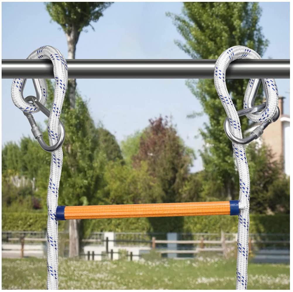 KFGISD, Rope Ladder Fireproof Ladder, Emergency Multifunctional with Hooks/18M,Rope Ladder(18M)