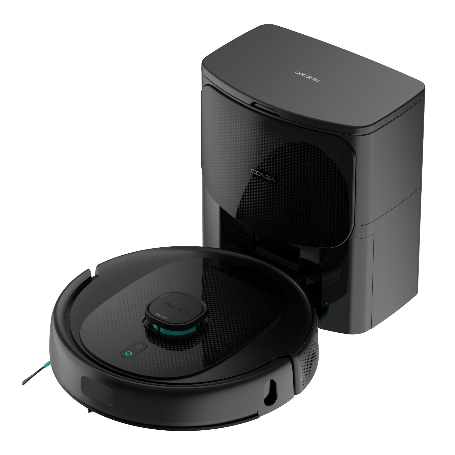 Cecotec Robot Aspirateur et Laveur de Sols avec Base AutoVidange Conga 9590 Spin Revolution Ultra Power Home. Navigation Laser, 10000Pa, App, Autonomie 240min, Brosse Spéciale Animaux, Mopas Rotatives - 4