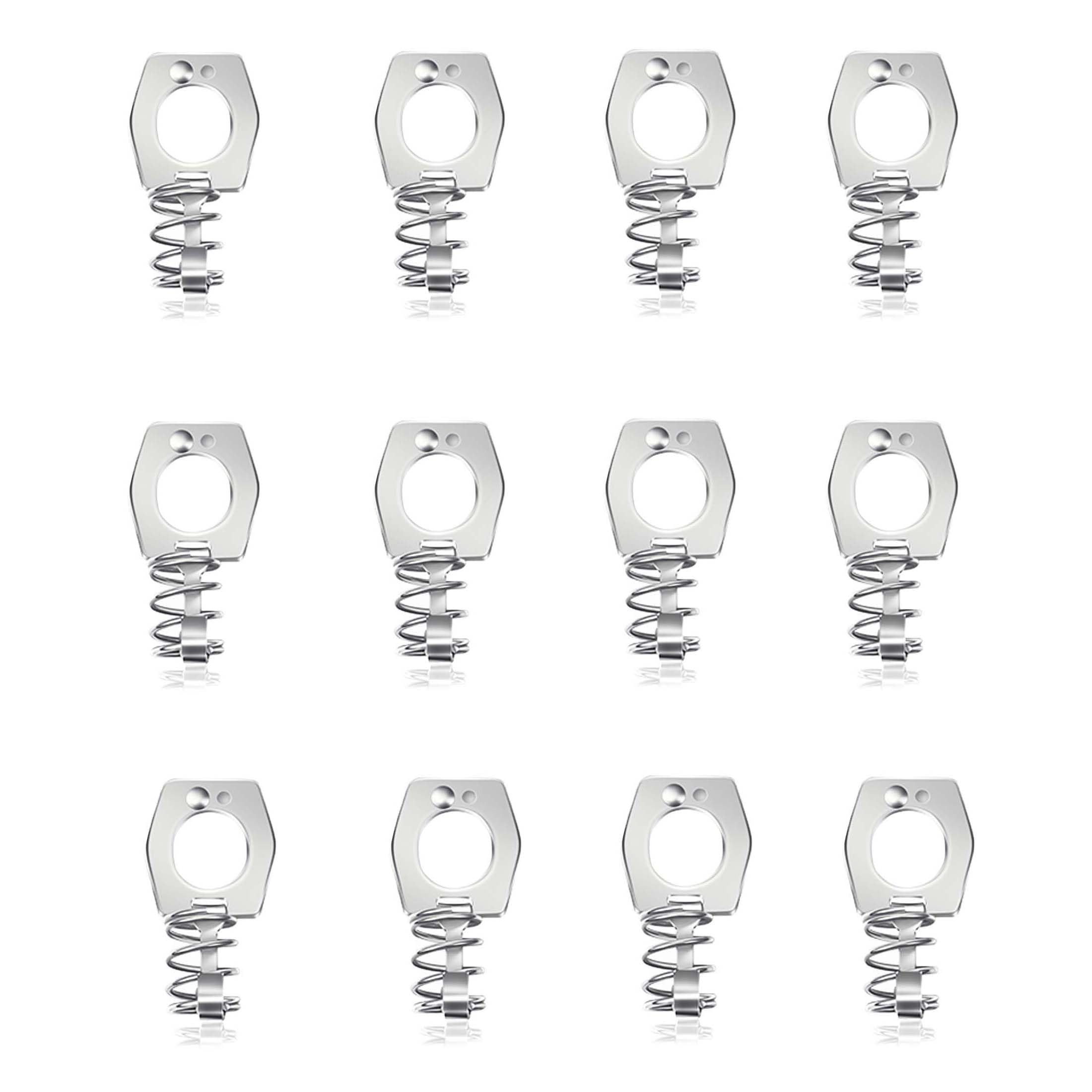 RVPNR 12 piezas de acero inoxidable moderno plateado con cerradura de leva para calentador de agua de RV, cierre de pestillo de puerta