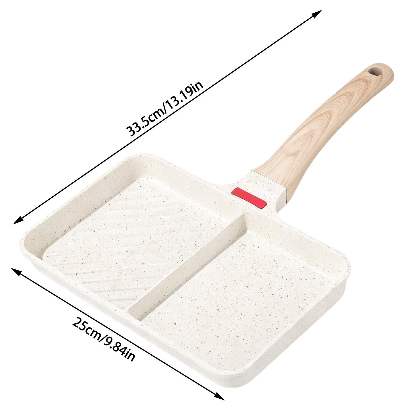 Generico Padella per Omelette Mini Padella Quadrata Antiaderente Leggera e