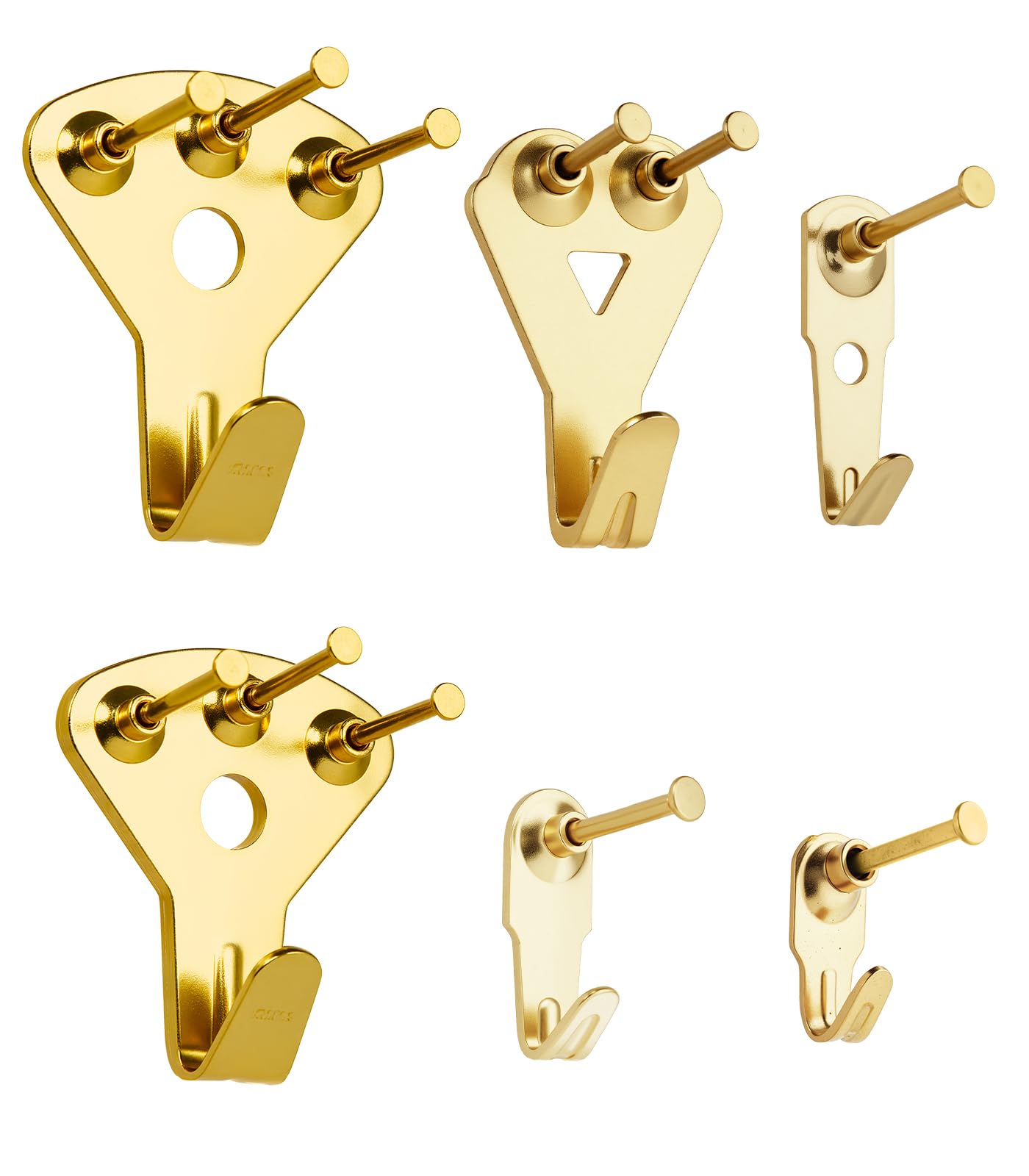 YHYZ Picture Hooks Heavy Duty, Picture Hanging Kit: Hangers (100 75 50 30 20 10 lbs) + Nails, Hanging Clock Photo Mirror Painting, for Plasterboard Wood Dry Walls Hardwall — image 1