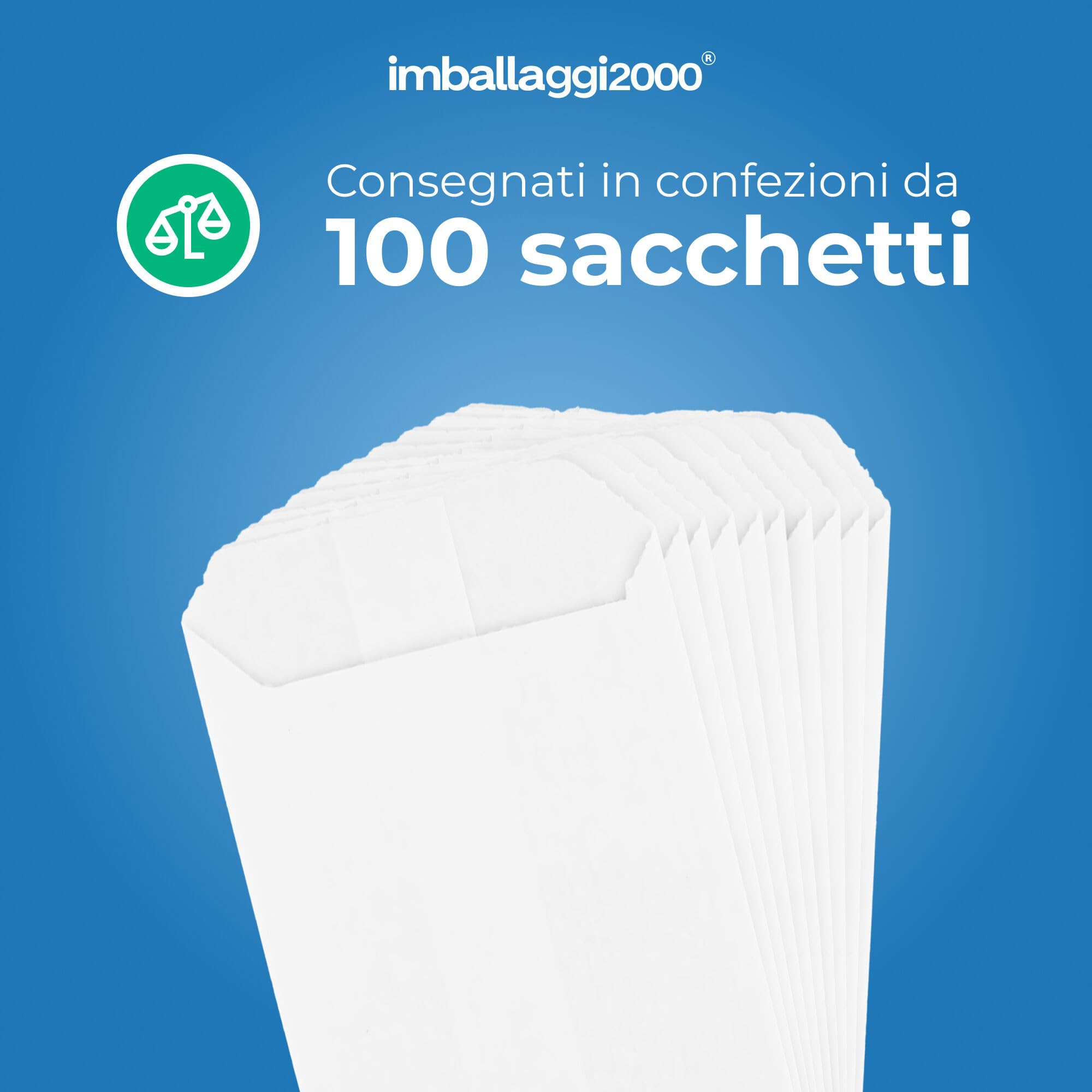 Sacchetti Alimentari In Carta Kraft - 200 Pezzi 17x34 Cm, Con Soffietti, Per Pane E Alimenti - Foto 6