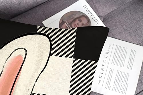 Miniatura 2 de 4TH Emotion Juego de 4 fundas de almohada de Pascua de 18 x 18 pulgadas, decoraciones de Pascua para primavera, almohadas de granja, almohadas