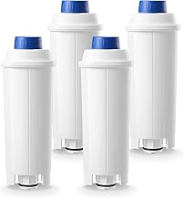 Water Filter Replacement for Delonghi Coffee Machines DLSC002 Filter Compatible with Delonghi Dinamica, Magnifica S, Eletta Explorer, ETAM Autentica EPAM and ECAM Series (4x)