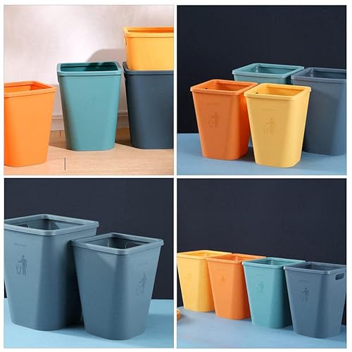 Miniatura 7 de Uonlytech Cubo de basura abierto para baño, cubo de basura simple, organizador de lavandería, contenedor de almacenamiento de residuos, cesta de