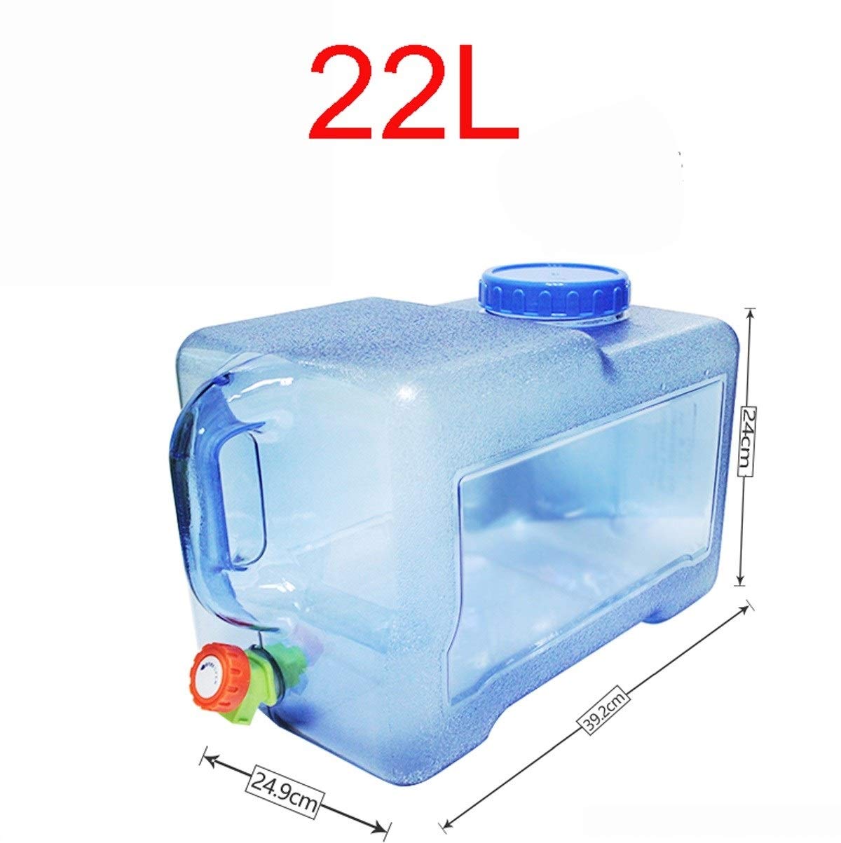 Jerrican Alimentaire 22L Réservoir d'eau en Plastique avec Robinet Bidon d'eau Sac d'eau Jerrican Alimentaire Parfait pour Le Bureau Camping Jus De Fruits Cocktails