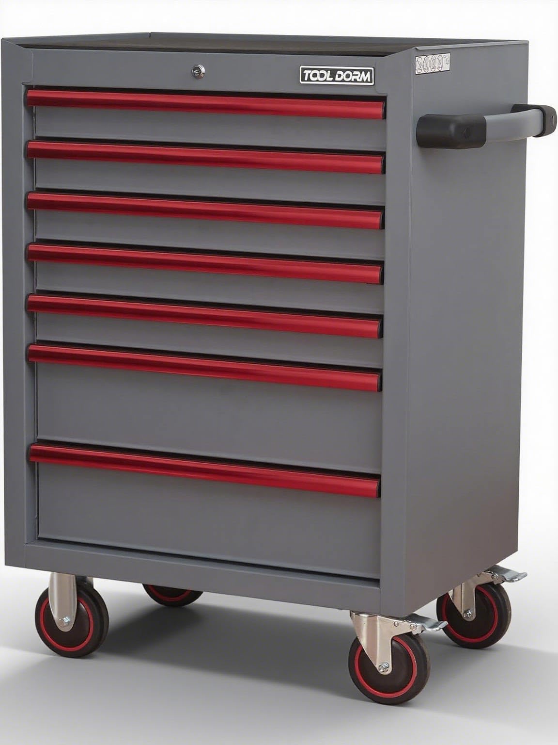 7-Drawer Rolling Tool Chest with Locking Wheels & Drawers, 18.11" D x 26.61" W x 38.3" H Mobile Tool Storage Cabinet, Heavy-Duty Garage Organizer with