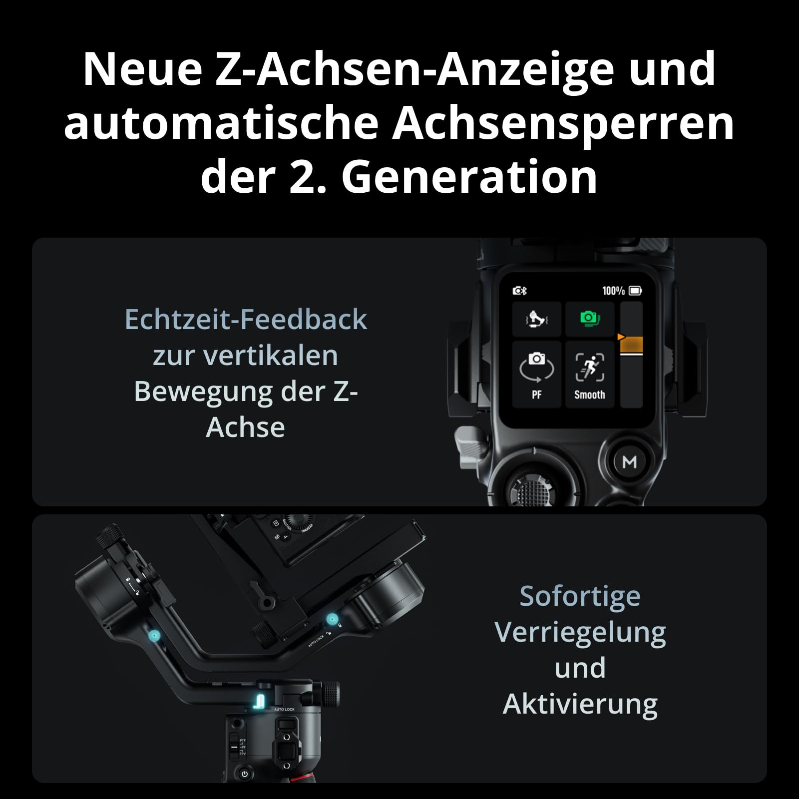 DJI RS 5 Combo Gimbal-Stabilisator für Kameras Canon Sony Panasonic Nikon Fujifilm Intelligentes Tracking