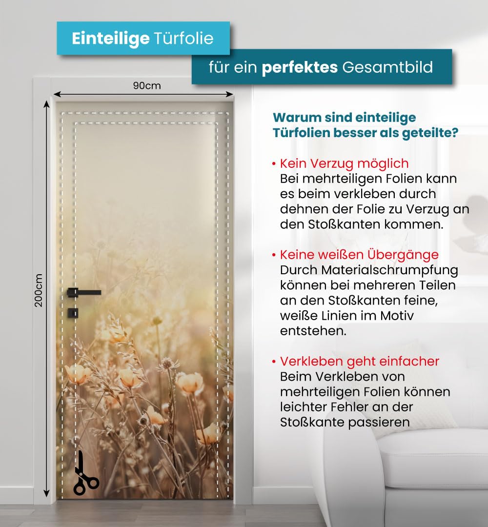 MyMaxxi Türtapete selbstklebend - Einteilige Türfolie 90x200 cm - Motiv: Strand Berge Türklebefolie zum verschönern & bekleben der Tür - Türaufkleber aus Klebefolie