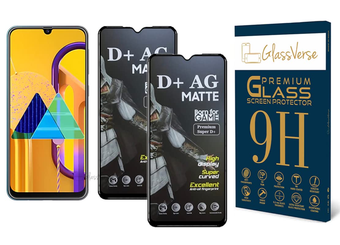 GlassVerse D+ Matte Tempered Glass With 18H Hardness For Samsung Galaxy M30s (Pack Of 2) with Free Installation Kit. Full screen Coverage. Free Replacement If Received Damaged - 6.4 inch (B0BQG4YWFQ) Amazon Price History, Amazon Price Tracker