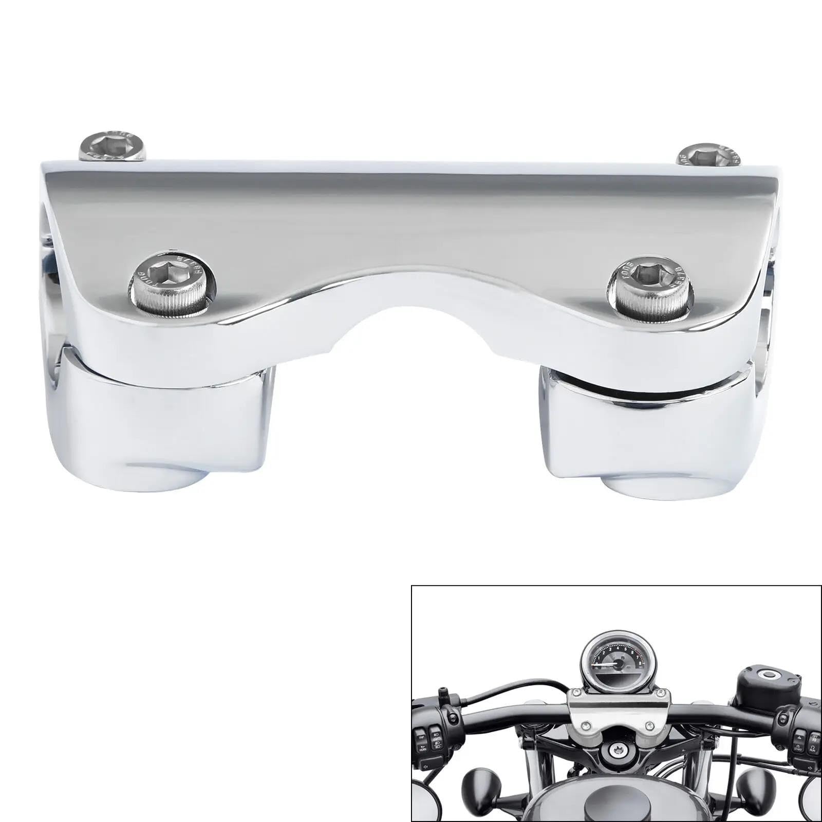 Moto Lenkerklemmung Riser Für Road Für Glide Für FLTRX 2015–2020 2019 Motorrad 1,25 Zoll Lenker-Riser-Klemme Motorrad Lenkererhöhung