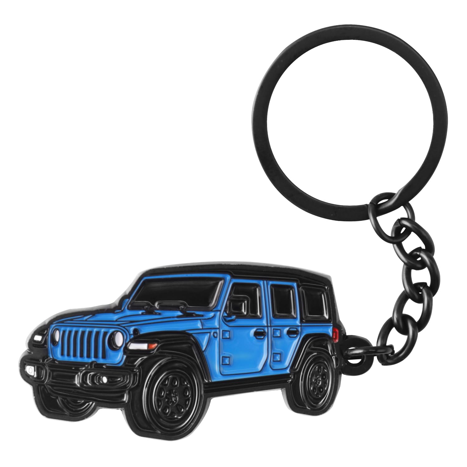 For Wrangler Keychain, Key Fob Cover Compatible with Wrangler Rubicon Rubicon X Rubicon 392 Rubicon 392 Final Edition Sport Sport S Willys Sahara Metal Key Chain Rings