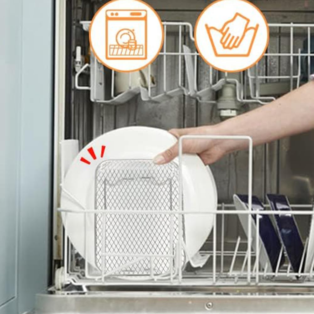 Stojaki do frytkownic, kosz do frytkownic na gorące powietrze, kosze ze stali nierdzewnej Frytter do Airfryer układane w stos, kosze do Airfryer, stojak do frytkownic, ruszt grillowy do frytkownic na