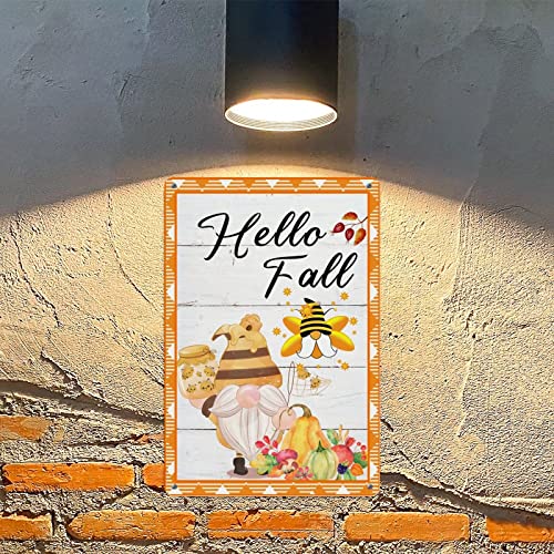 Plaque métallique Hello Fall déco jardin robuste face aux intempéries - 4