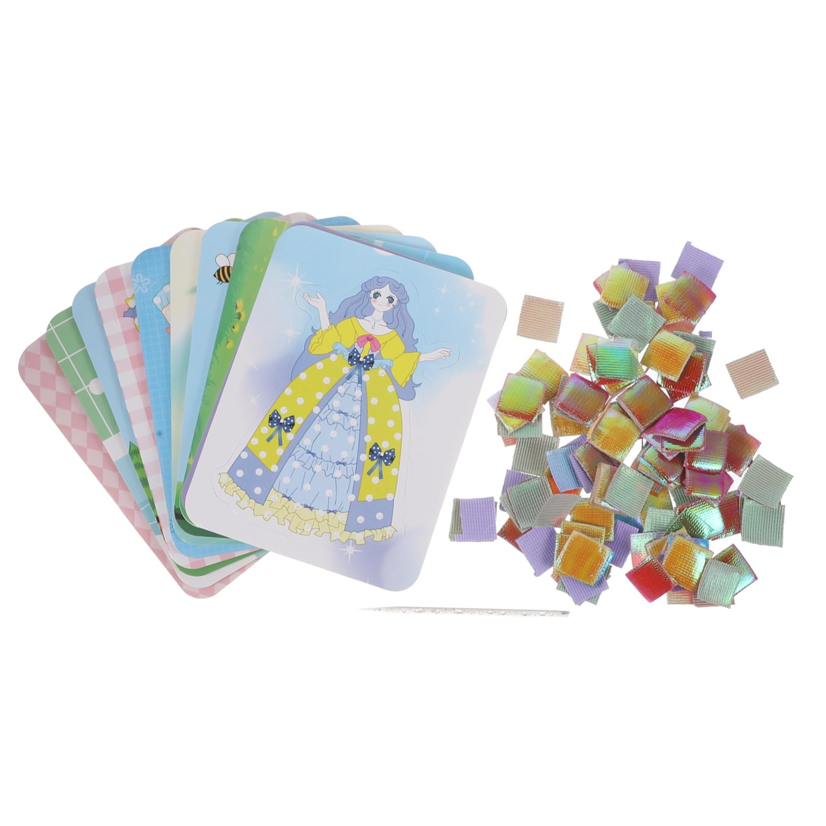 SOIMISS Kit Creativo Cotone Perlato e Tessuto per Pittura a Foratura per Ragazzo Ragazza Resistente e Stimola la Creatività, per Lavoretti Fai da Te