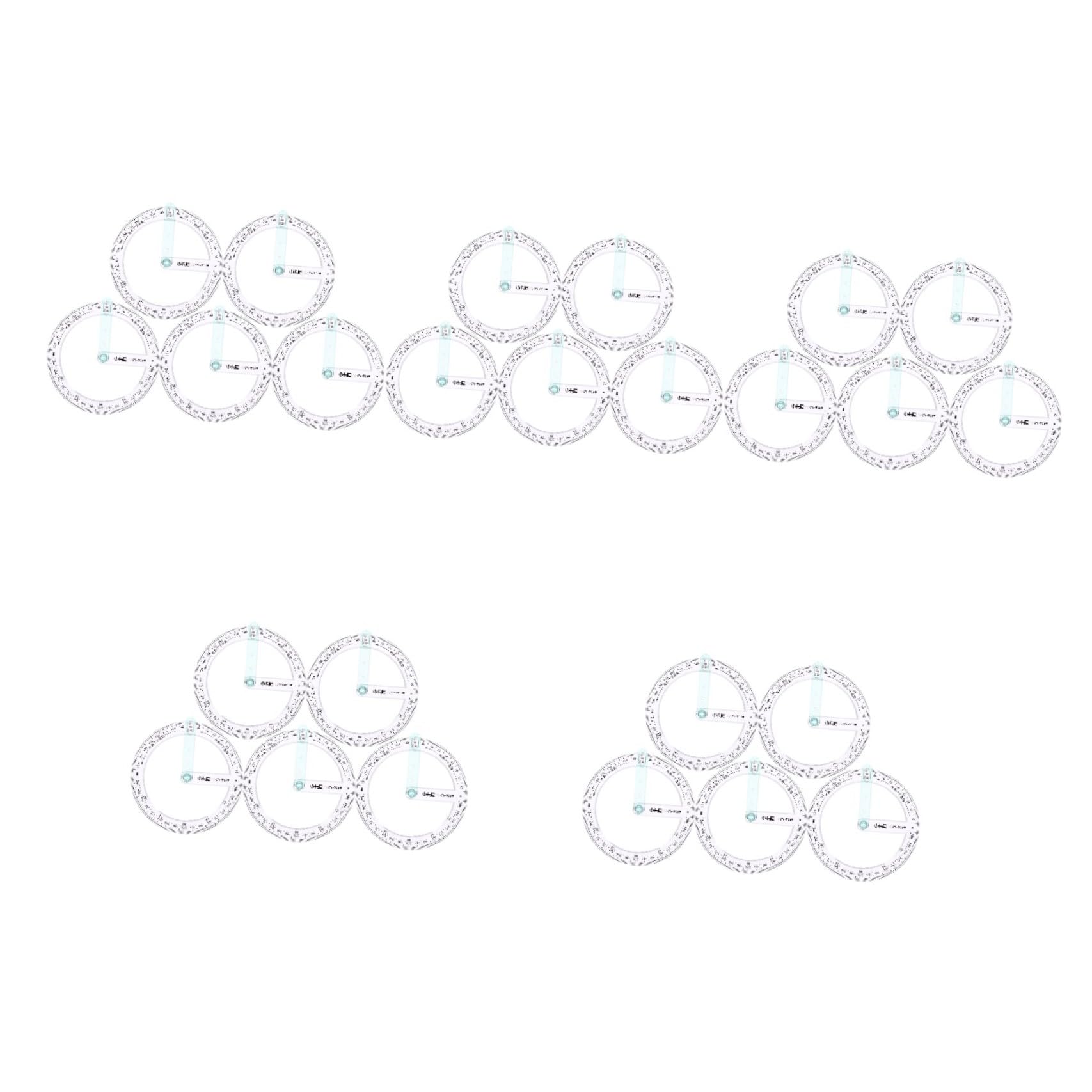 NUOBESTY 25pezzi Goniometro Righello Geometrico Per Studenti e Insegnanti Strumento e