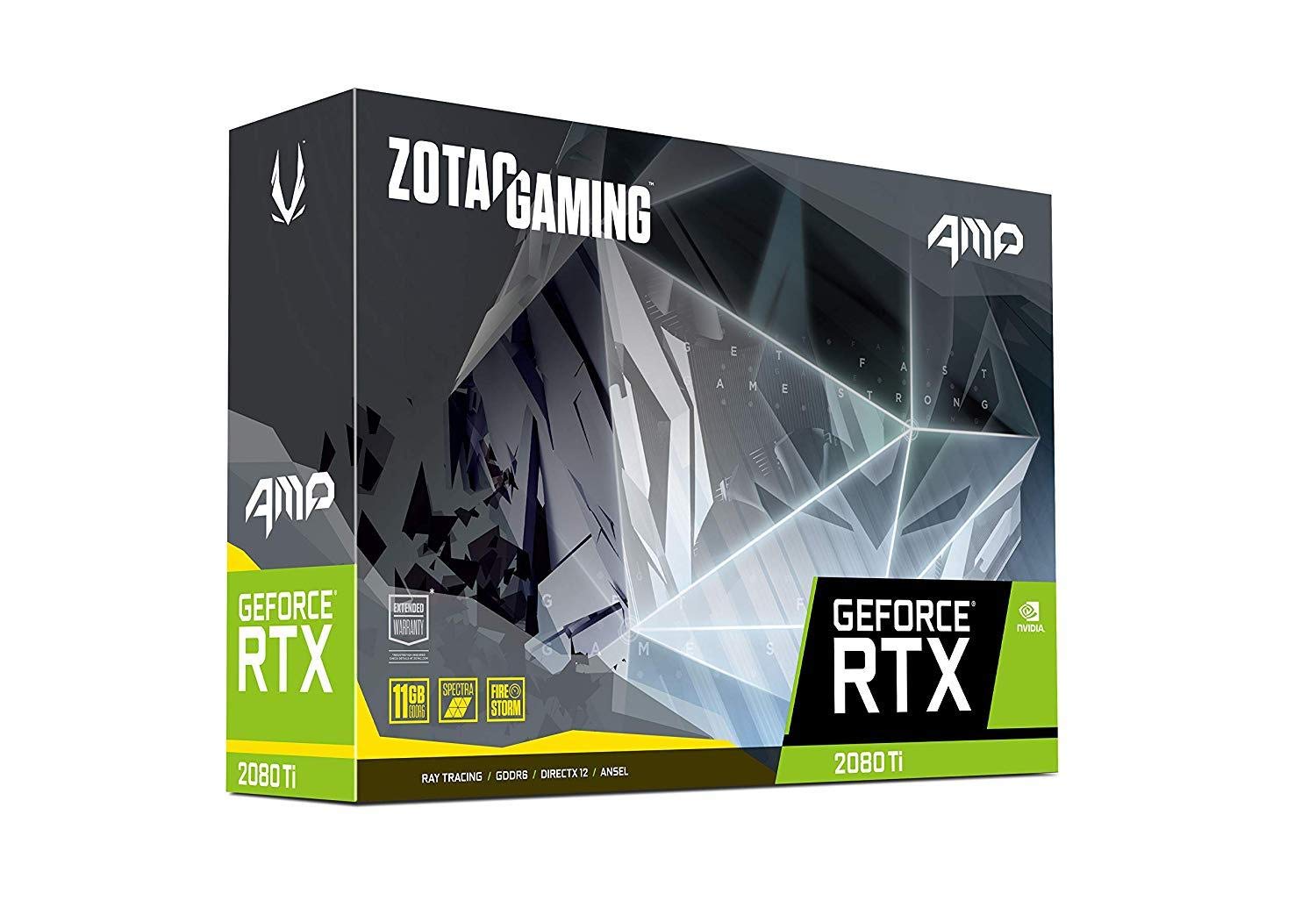 ZOTAC GAMING GeForce RTX 2080 Ti AMP 11GB GDDR6 352-bit SPECTRA RGB LED Metal Backplate Graphics Card - ZT-T20810D-10P