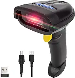 NETUM Leitor código de barras Scanner Códigos 1D e 2D sem fio 2.4GHz Bluetooth USB bateria longa duração 2 modos de carregamento 3 modos de dgiltalização PC Notebook Tablet Smartphone GS-1228BL