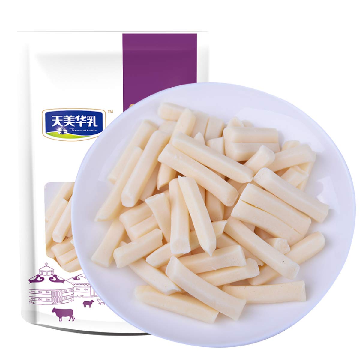 WOW-great Mongolia Specialty Mongolia Cheese Snack Multi-taste Dried Milk 250g/8.81oz/0.55lb 内蒙古特产蒙古奶酪零食马背奶干袋装酸奶香芋红枣味250g (red dates)