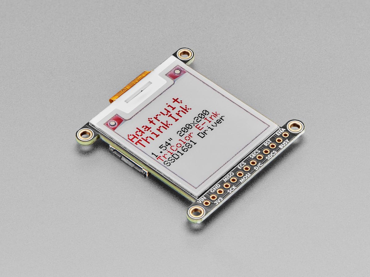Adafruit 1.54' Tri-Color eInk/ePaper Display – Display Breakout – RAM, 200x200, SSD1681, EYESPI