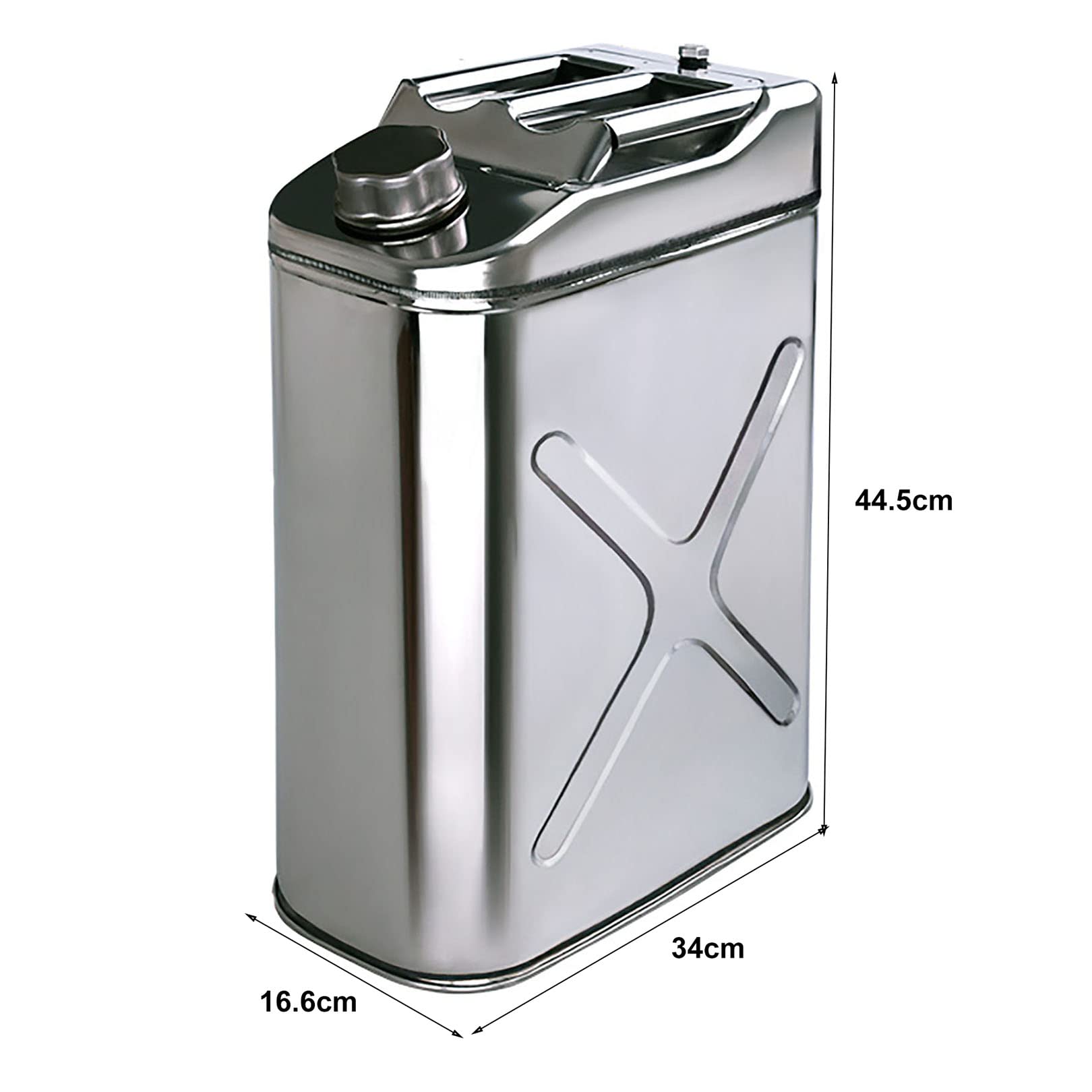 5L, 10L, 15L, 20L Litrów Srebrny Zapasowy kanister ze stali nierdzewnej 304 do samochodów Benzyna Diesel Puszki Zbiorniki paliwa Pojemnik na olej benzynowy (czerwony 20L)
