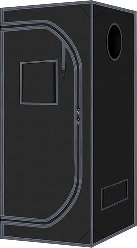 Tienda de cultivo de 32 x 32 x 63 pulgadas para plantas de interior 600D Mylar hidropónico de alta reflexión para plantas, frutas, flores, cultivo