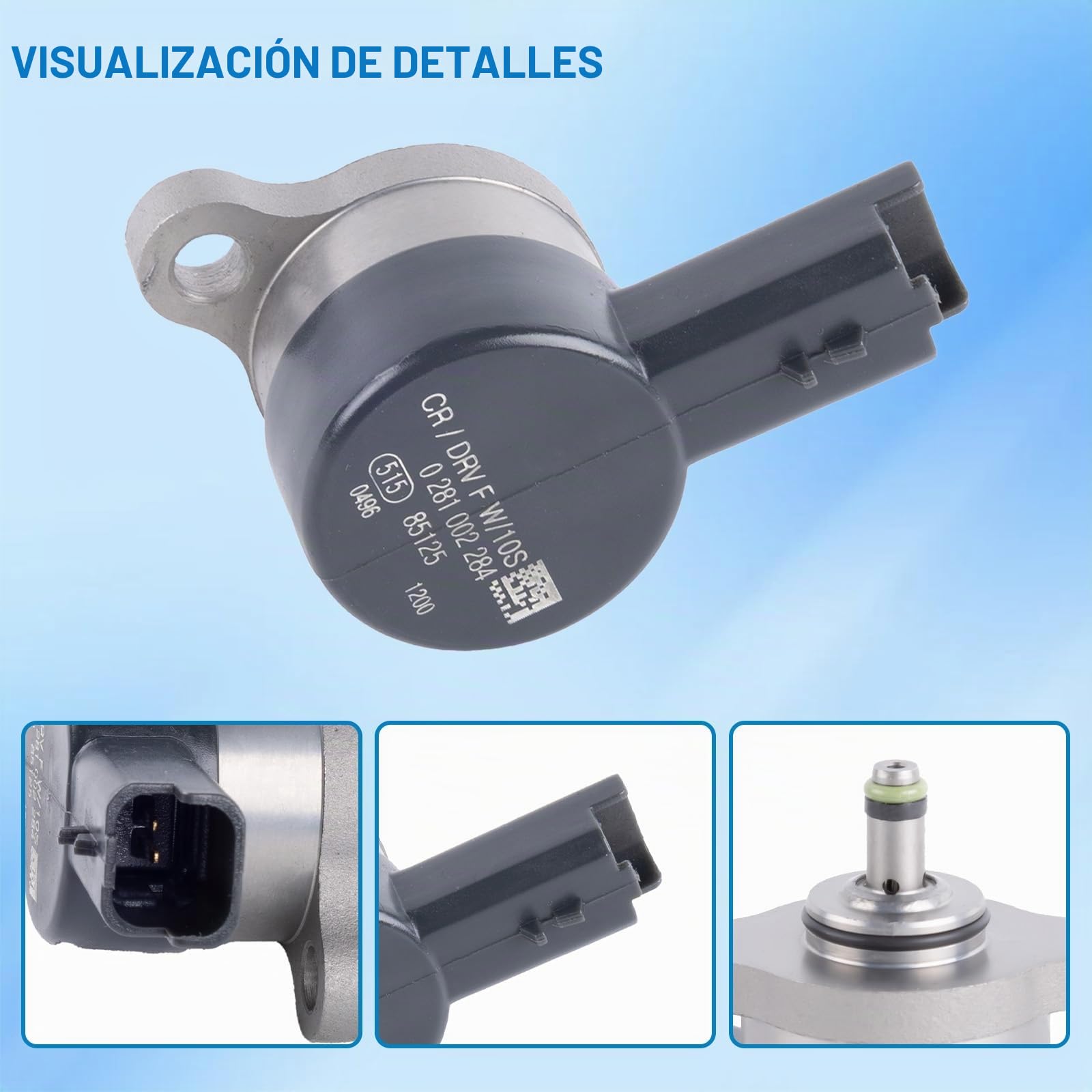 Válvula reguladora de presión Common-Rail System Sensor de presión de combustible Regulador de presión de combustible Reemplazo para C4 C5 C8 Berlingo Dispatch Scudo I Ulysse 206 306 406 806