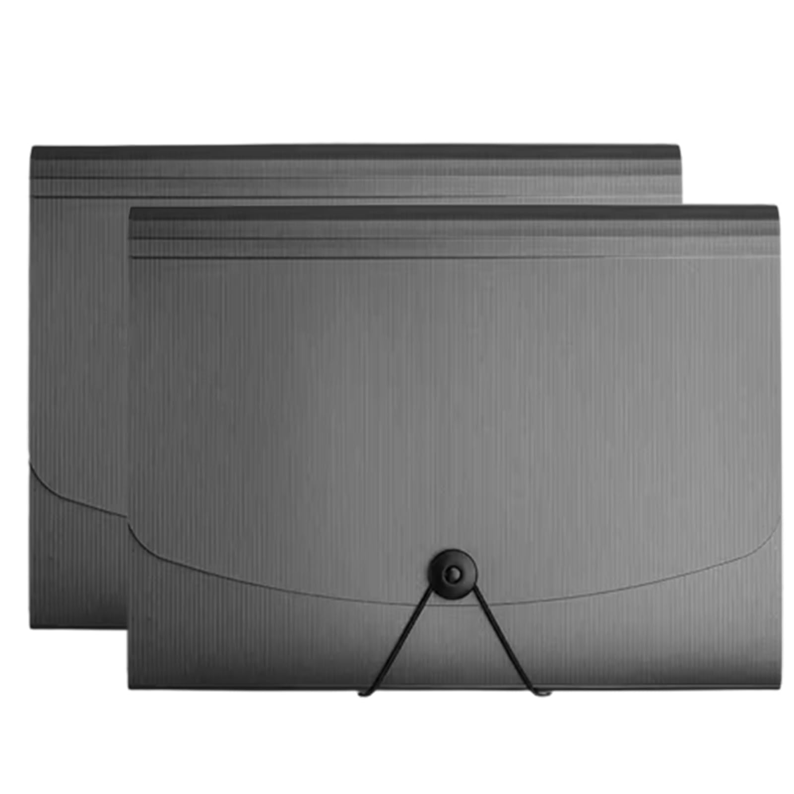 Aktenordner aus Kunststoff mit Faltmechanik, Akkordeon-Aktenordner aus Kunststoff, 13 Fächer, A4-Dokumentenhalter, mehrfarbig, 2 Stück(Grey)