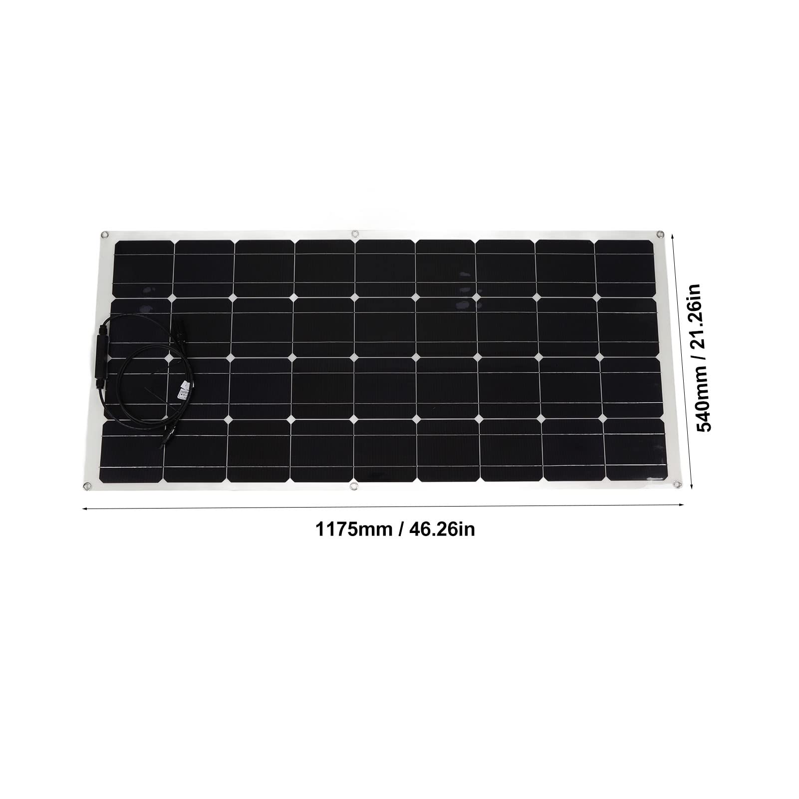 Changor Set di Pannelli Solari Monocristallini da 120 W Regolatore di Carica Solare Durevole e Resistente Agli Agenti Atmosferici per Cabine di e Applicazioni Off-grid