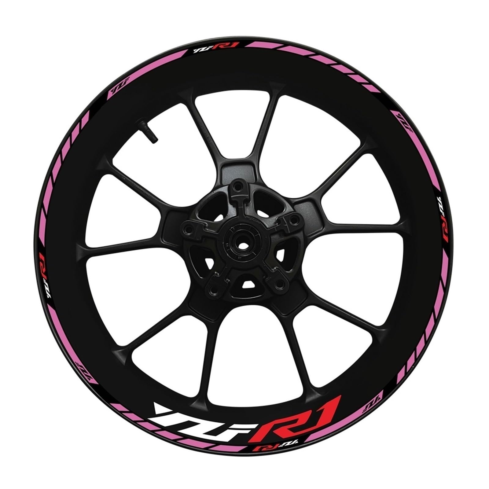 Motorcycle Thickened Edge Outer Ring Reflective Sticker Stripe Wheel Decals for Yamaha YZF R1(Color27)