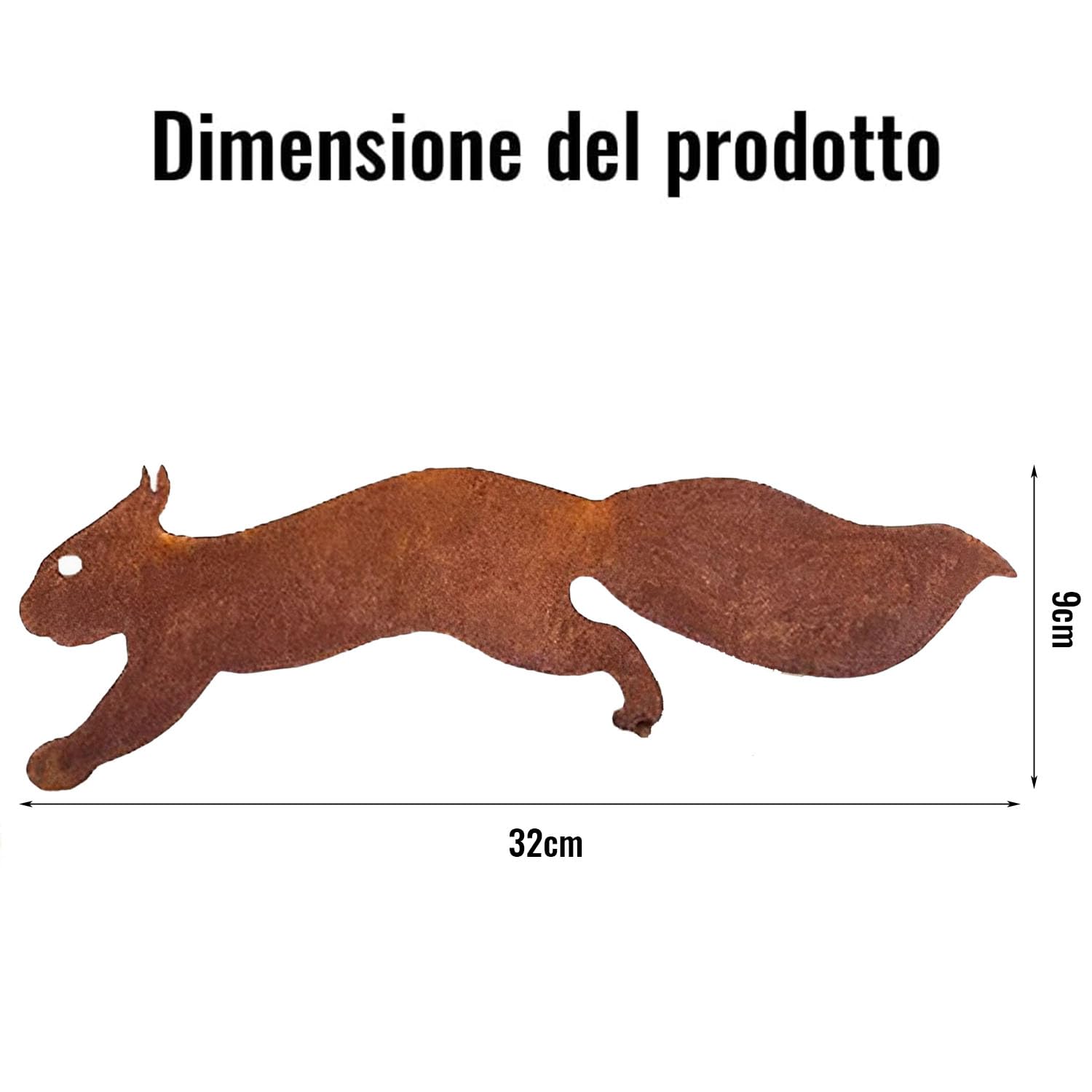 Esshogo Rusted Squirrel Garden Decoration Rusty Metal Rust Decoration Decorative Squirrel Garden Decoration for Garden Decoration - Image 2