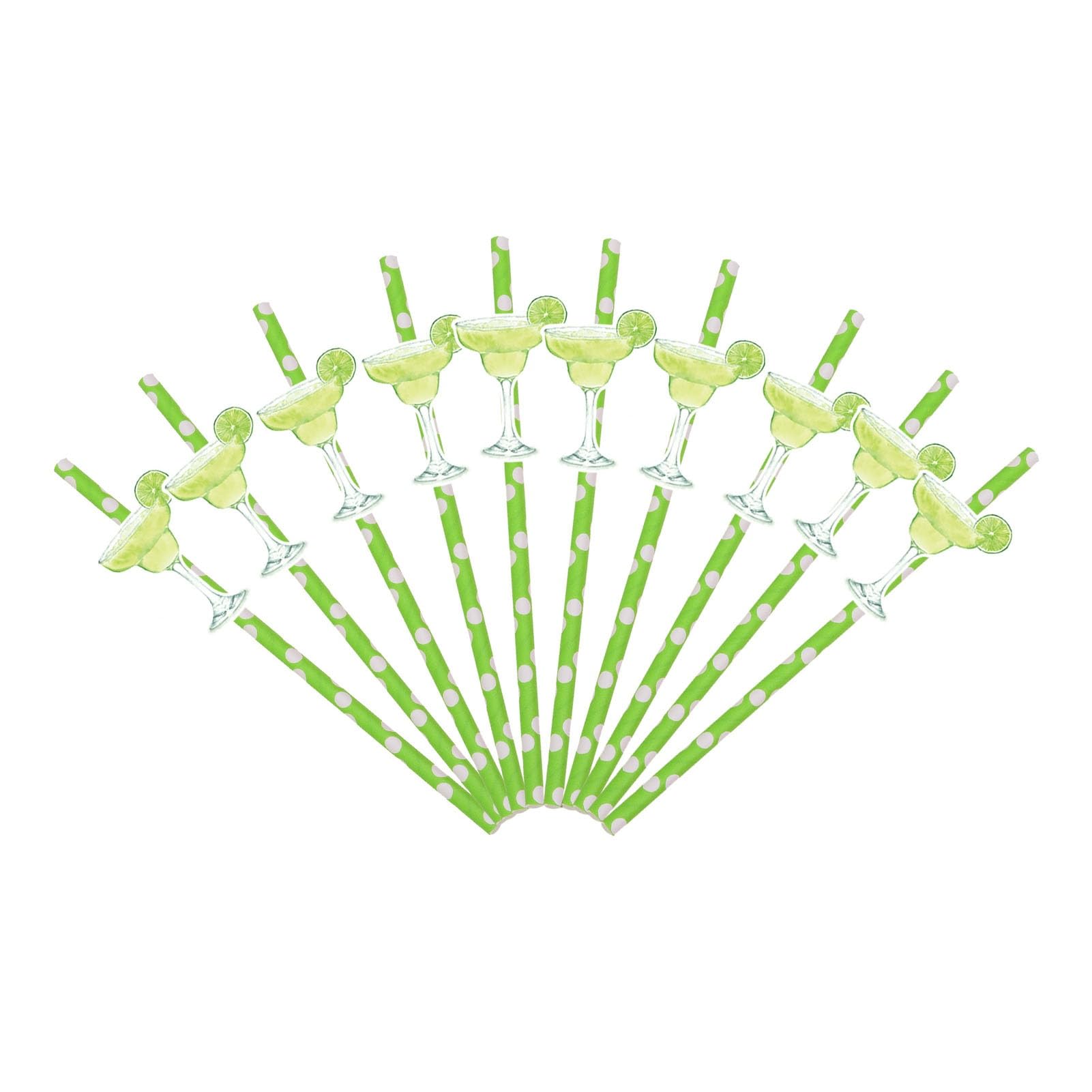 matumou 10Pcs Cocktail Straws, Margarita Drink Straws with Decoration, Disposable Fruit Picks for Cake And Party