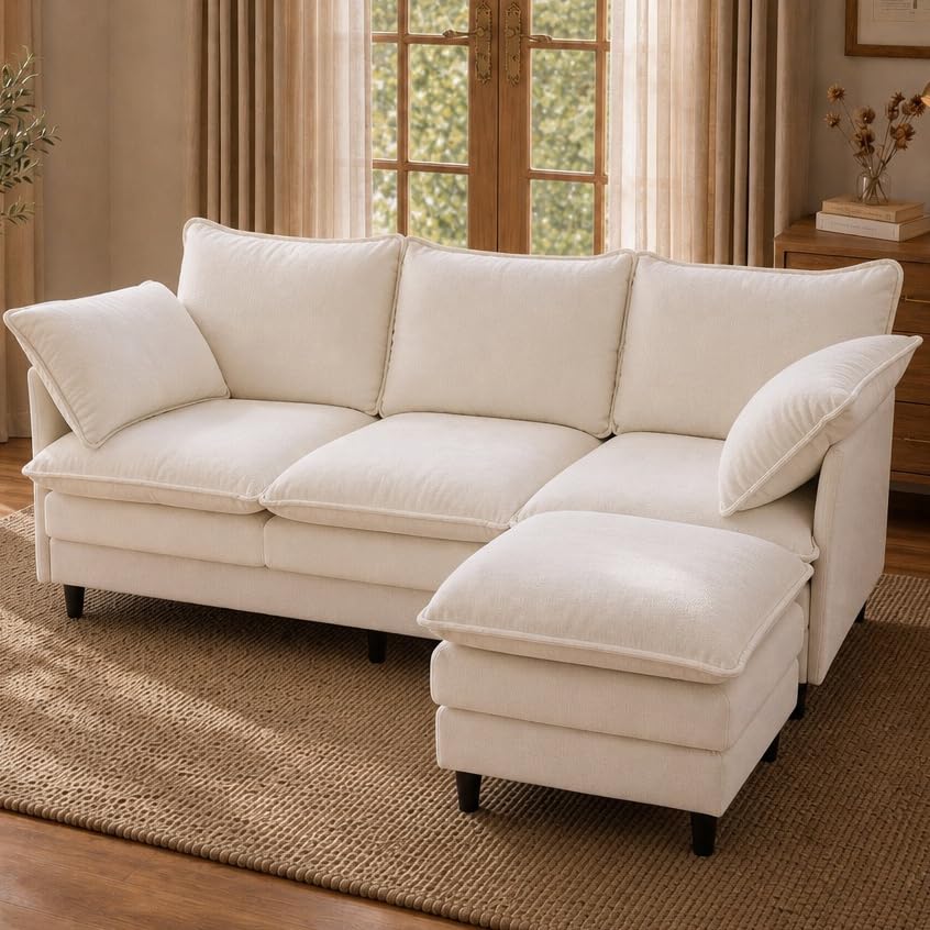 KYJ Convertible Sectional Sofa in Beige