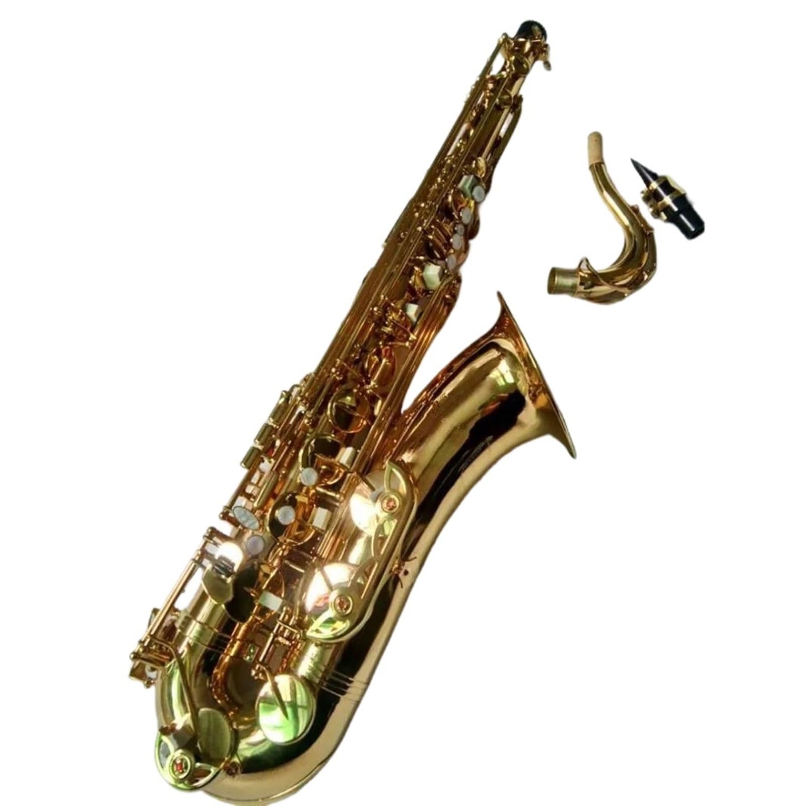 Profesjonalny Saksofon Tenorowy Tenorowy Bb Grający Na Złotym Saksofonie Tenorowym Elektroforetycznym Z Ustnikiem profesjonalny Saksofon