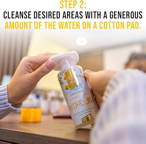 Miniatura 3 de InaEssentials Agua de manzanilla orgánica, hidrolina, cuidado de la piel contra el eczema, irritaciones de la piel, tóner para rostro y cuerpo,